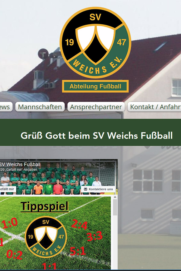 Website Weichs Fussball.com